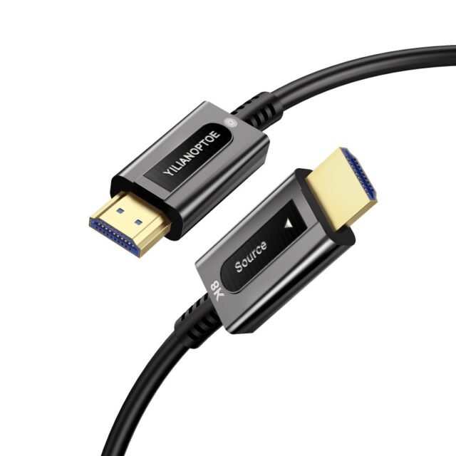 Hybrid Active Optical HDMI Cable (AOC) with Detachable Replaceable Connectors easy for maintainace