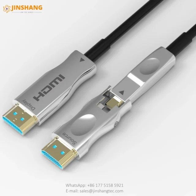 2-in-1 Detachable AOC HDMI 2.1 Active Optical Cable HDMI A to A/D Micro HDMI 48Gbps