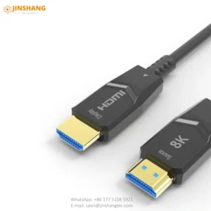 8K Ultra high speed AOC HDMI Cable Hybrid Copper + Fiber Optic conductors metal shell