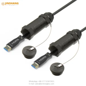 AOC Armored Waterproof Hybrid Fiber Optic HDMI Cable for outdoor rental and staging