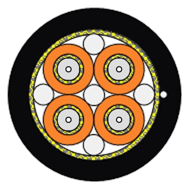 AT-V(ZN)YY 4-Core OM2 Fiber Optic Cable 7.4mm Black - Changzhou Jinshang Electronic Technology Co., Ltd.