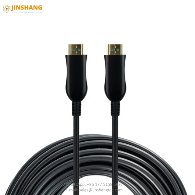 Bell-Shaped Black HDMI Active Optical Cable - Changzhou Jinshang Electronic Technology Co., Ltd.
