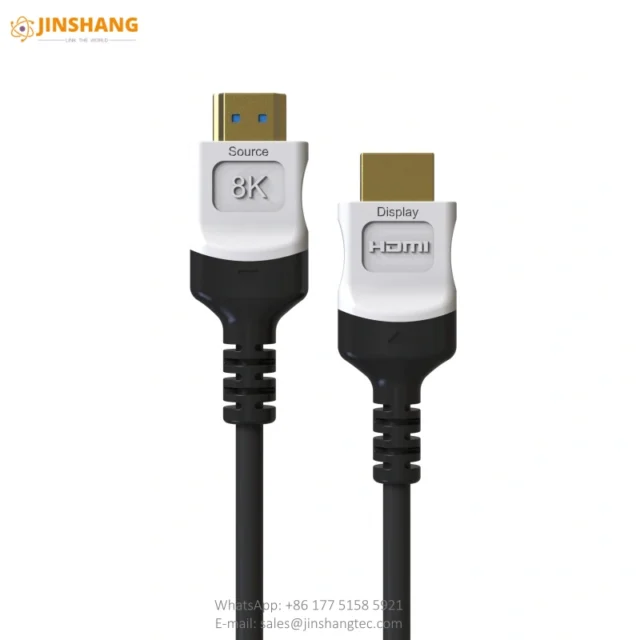 Black and White 8K HDMI 2.1 Active Optical Cable - Changzhou Jinshang Electronic Technology Co., Ltd.