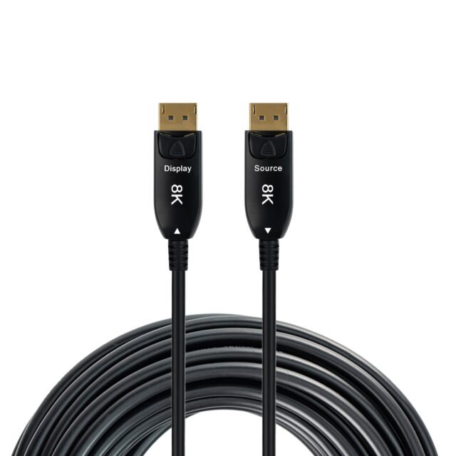 Black Slim DisplayPort Active Optical Cable - Changzhou Jinshang Electronic Technology Co., Ltd.