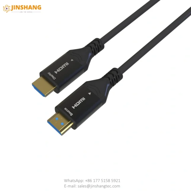 Compact Black 4K HDMI Active Optical Cable - Changzhou Jinshang Electronic Technology Co., Ltd.