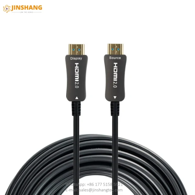 Compact Black HDMI Active Optical Cable - Changzhou Jinshang Electronic Technology Co., Ltd.