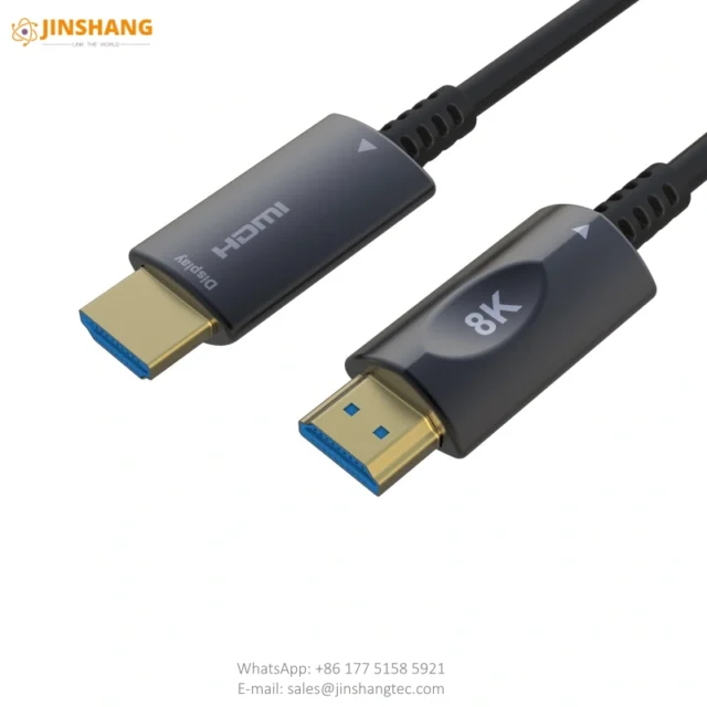 Dark Gray Slim 8K HDMI 2.1 Active Optical Cable - Changzhou Jinshang Electronic Technology Co., Ltd.
