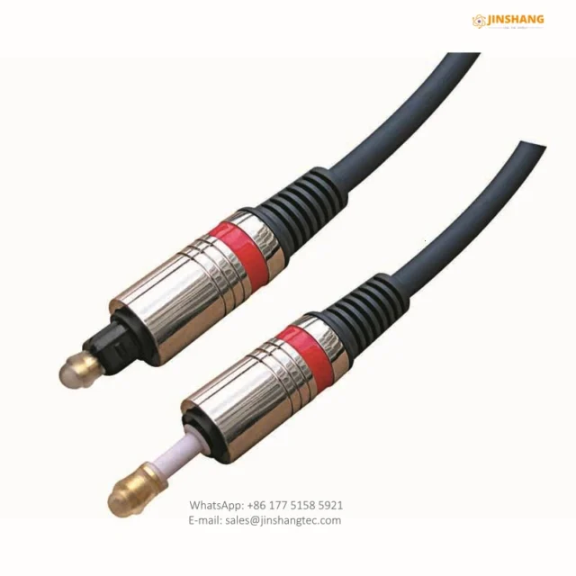 FEV-FO508 Metal-Shell Toslink Digital Optical Audio Cable - Changzhou Jinshang Electronic Technology Co., Ltd.