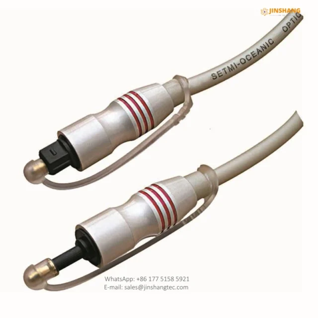 FEV-FO514 Silver Toslink Optical Audio Cable with Retention Leads - Changzhou Jinshang Electronic Technology Co., Ltd.