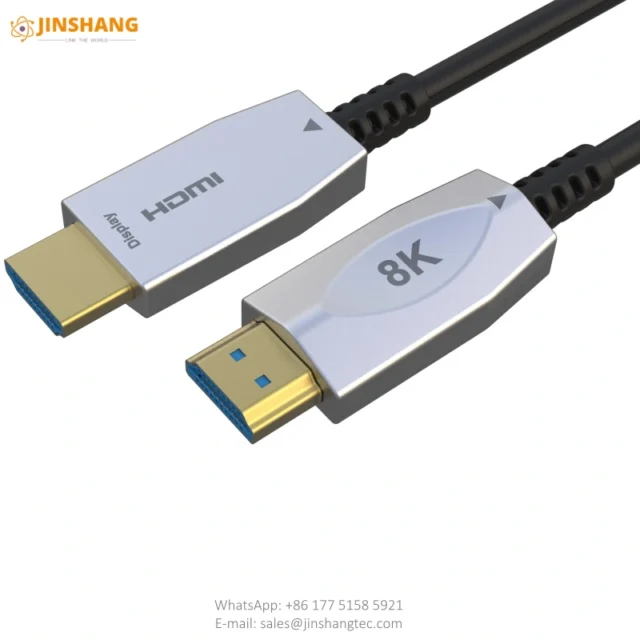 Sculpted Black 8K HDMI 2.1 Active Optical Cable - Changzhou Jinshang Electronic Technology Co., Ltd.