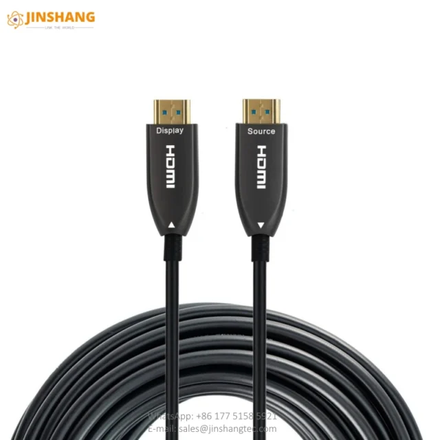 Slim Black Logo HDMI Active Optical Cable - Changzhou Jinshang Electronic Technology Co., Ltd.