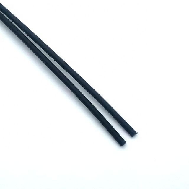 Black dual-core POF with exposed clear fiber ends