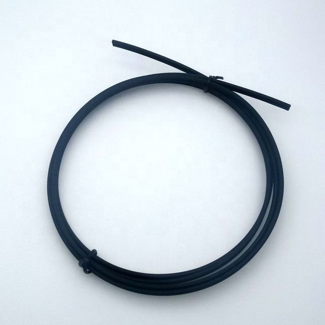Figure-8 black POF cable on white background