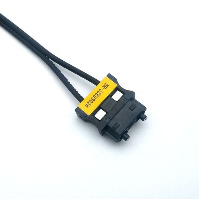 Two black POF leads side by side