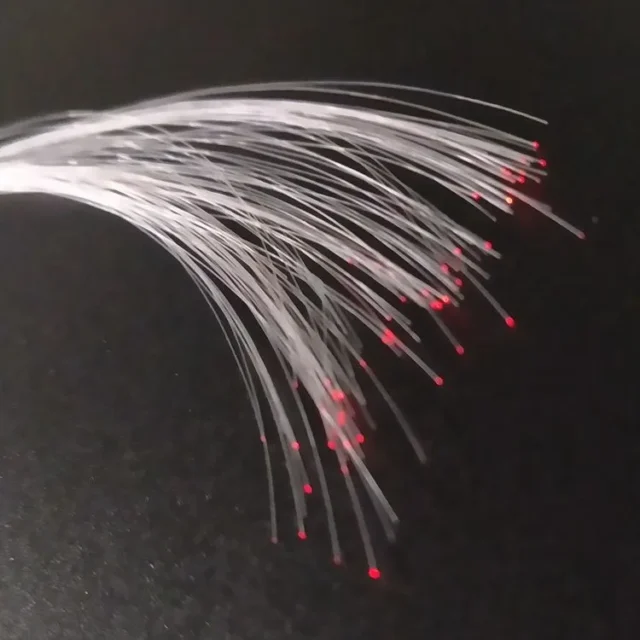 Fine DB-175 end-glow fiber lit for textile decoration