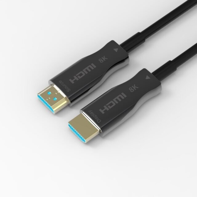 Black Close-Up 8K HDMI 2.1 Active Optical Cable - Changzhou Jinshang Electronic Technology Co., Ltd.