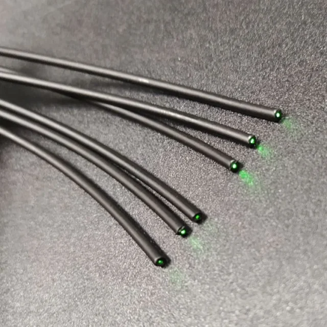 Black PE jacketed 0.5mm-core PMMA POF sensor cable coiled