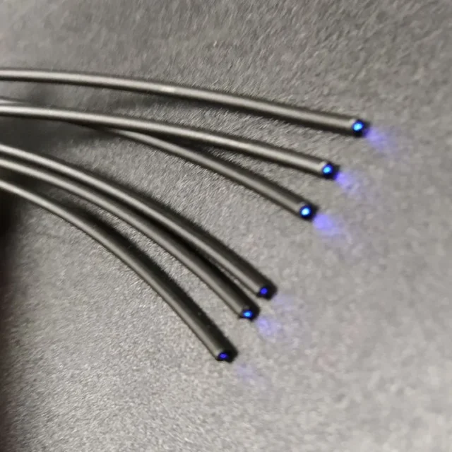 2.2mm outer black PE POF cable close up