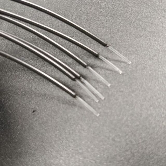 Detail of black PE 0.75mm POF cable