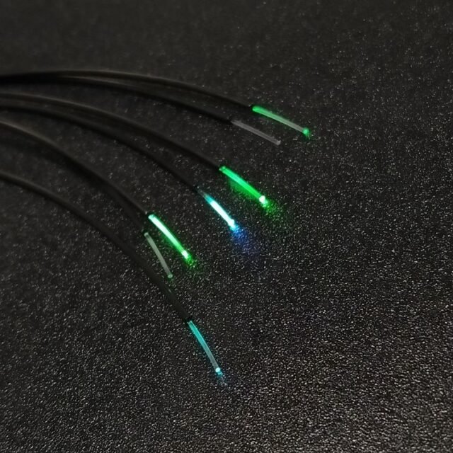 Thin black tight-buffer POF cable coil