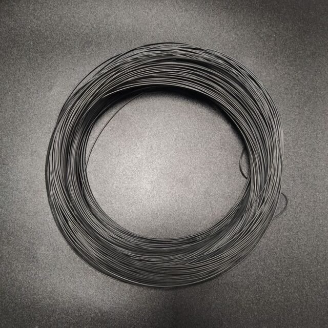 Single black 1.35mm cable in a loop