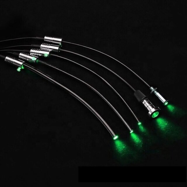 Bundle of thin black-skin light guide fibers