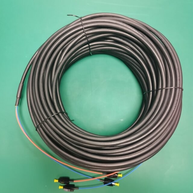 Black coiled CF-1071 Sumitomo JIS F05 duplex patch cord