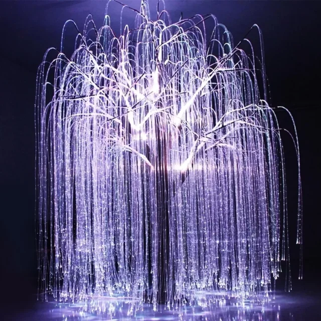 Fiber optic tree decorative application view
