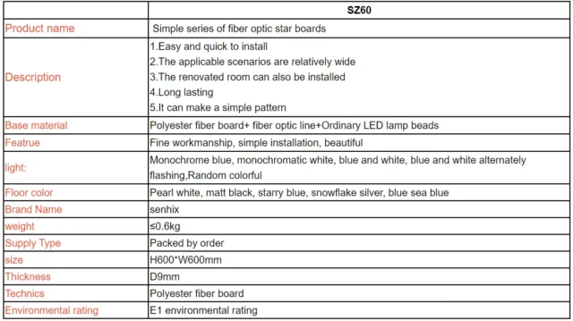 Star ceiling panel application photo