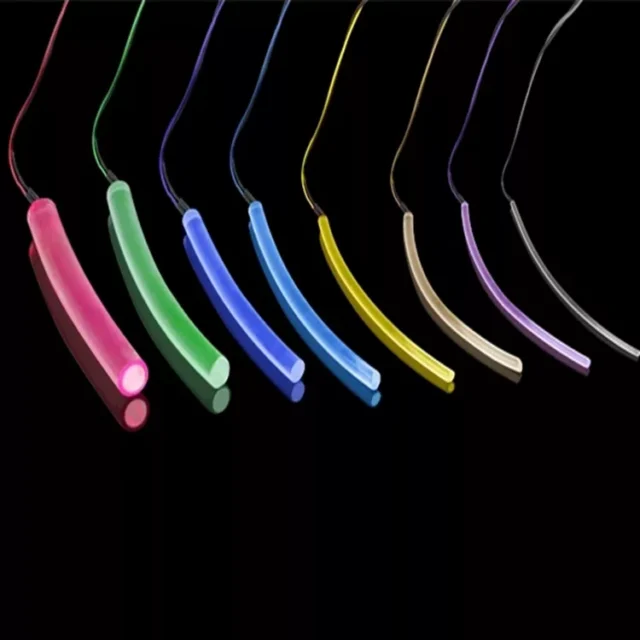 Side glow fiber diameter guide