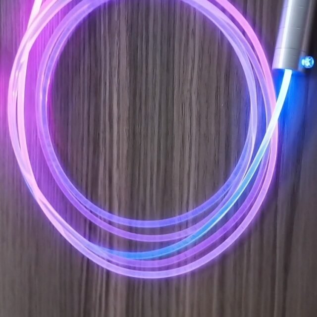 6mm side glow fiber installed outline