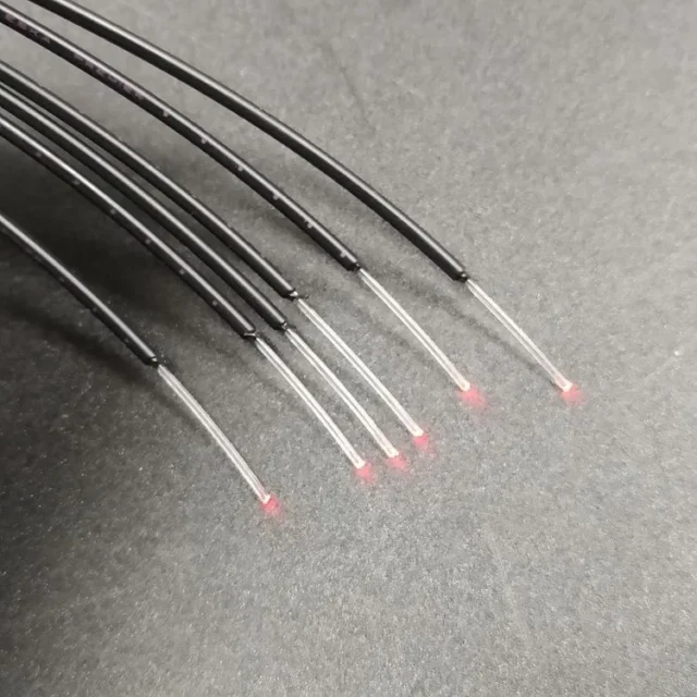 GH-grade point-to-point data POF cables on grey surface
