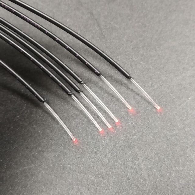 Detail of black Mitsubishi Eska SH-grade POF cable