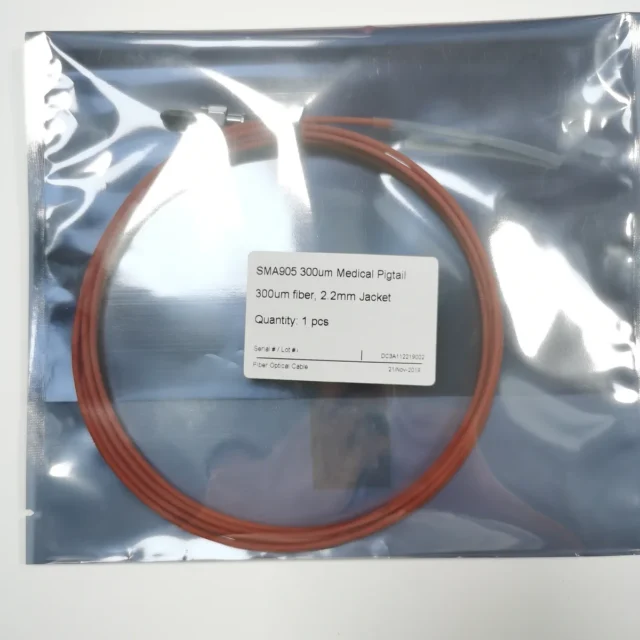 Sealed SMA905 medical pigtail in anti-static bag