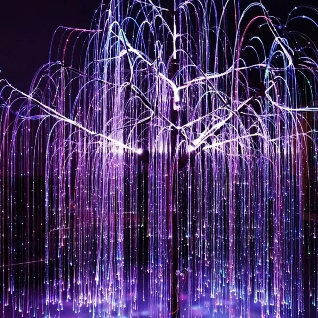 RGB color-changing fiber tree demonstration