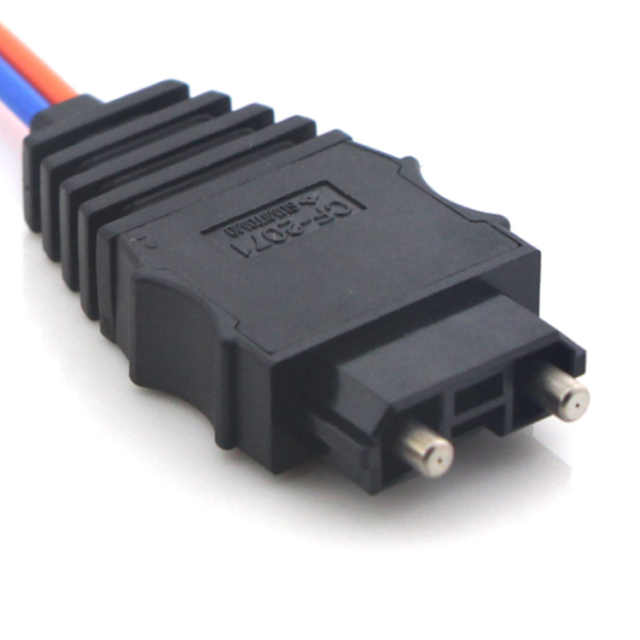 Sumitomo CF-2071 black JIS F07 duplex H-PCF connector, SUMITOMO ELECTRIC marking