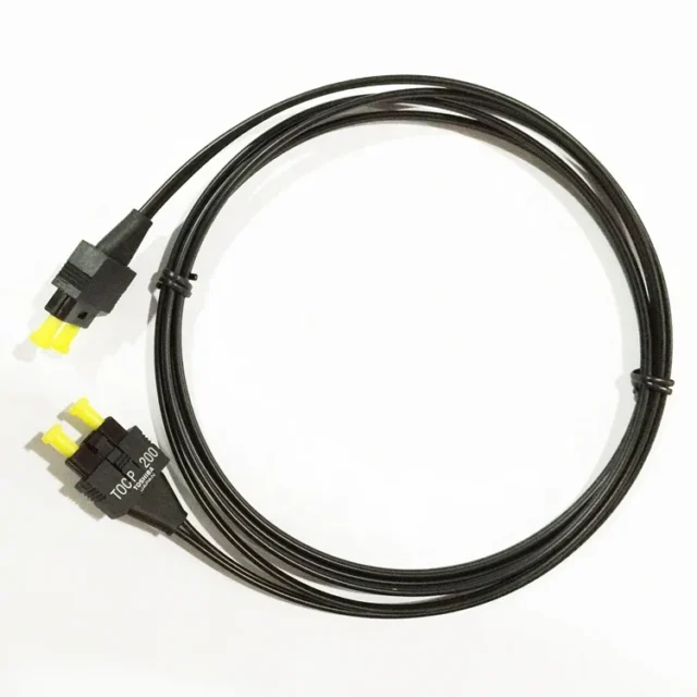 Toshiba TOCP200 Duplex PMMA POF Patch Cord, JIS F07 - JINSHANG TECH industrial fiber optic product